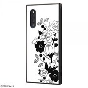 Galaxy A41 用 KAKU ハイブリッド 耐衝撃ケース リラックマ フラワー_1 IQ-SXGA41K3TB/RM12