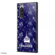 IQ-DXP5K3TB/FR014 [Xperia 5 用 KAKU ハイブリッド 耐衝撃ケース ディズニー アナと雪の女王2 総柄 03 エレメント/ロゴ]