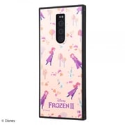 IQ-DXP1K3B/FR003 [Xperia 1 用 KAKU トリプルハイブリッド 耐衝撃ケース ディズニー アナと雪の女王2 総柄 02 アナ&オラフ ピンク]
