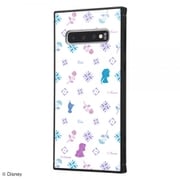 Galaxy S10 用 KAKU トリプルハイブリッド 耐衝撃ケース ディズニー アナと雪の女王2 総柄 04 ホワイト IQ-DGS10K3B/FR015