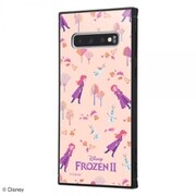 Galaxy S10 用 KAKU トリプルハイブリッド 耐衝撃ケース ディズニー アナと雪の女王2 総柄 02 アナ&オラフ ピンク IQ-DGS10K3B/FR006