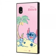 Galaxy A21 用 KAKU ハイブリッド 耐衝撃ケース ディズニー リロ&スティッチ/砂遊び IQ-DGA21K3TB/ST001