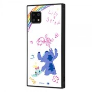 IQ-DAQSE4K3TB/ST002 [AQUOS sense4 lite / AQUOS sense4 basic / AQUOS sense4 用 KAKU ハイブリッド 耐衝撃ケース ディズニー リロ&スティッチ/落書き]