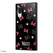 IQ-DAQSE3K3TB/MN008 [AQUOS sense3 lite / AQUOS sense3 basic / AQUOS sense3 / Android One S7 用 KAKU ハイブリッド 耐衝撃ケース ディズニー OTONA BLACK ミニーマウス]