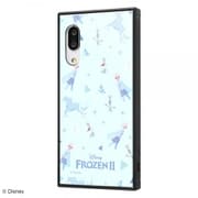 IQ-DAQSE3K3TB/FR005 [AQUOS sense3 lite / AQUOS sense3 basic / AQUOS sense3 / Android One S7 用 KAKU ハイブリッド 耐衝撃ケース ディズニー アナと雪の女王2 総柄 01 エルサ&オラフ ブルー]