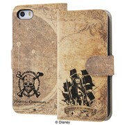 IJ-DP5MLC/POC005 [iPhone SE（第1世代） /iPhone 5s /iPhone 5 用 手帳型ケース マグネット ディズニー パイレーツ・オブ・カリビアン 最後の海賊]