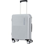 スーツケース REXA 55cm 拡張タイプ 旅行日数目安:3~4泊 36L/拡張時44L TSAロック搭載 機内持ち込み可 SILVER DZ1-25001