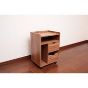 木製テーブル下ワゴン ブラウン LDW-38BR