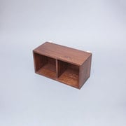 すのこに掛けられる家具 箱2マス ダークブラウン KB-2DB
