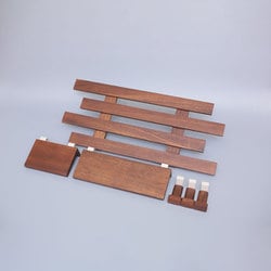 壁に付けられるすのこパッケージセット2 ダークブラウン KBSP-2DB