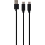 CY-P5WUCC3-BK [PS5用 ダブルUSB充電ケーブル 3m ブラック]
