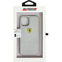 iPhone 12 mini 用 フェラーリ 公式ライセンス リアルカーボン 背面ケース FERCAHCP12SSI