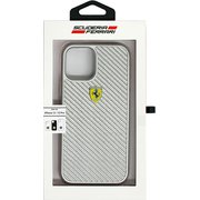 iPhone 12 / iPhone 12 Pro 用 フェラーリ 公式ライセンス リアルカーボン 背面ケース FERCAHCP12MSI