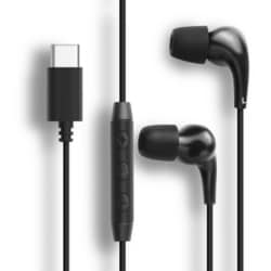 Type-Cイヤホン 低反発イヤーピースタイプ ブラック FS-CEMSLB01-BK