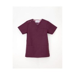 男女兼用スクラブ M ボルドー LBL-4372