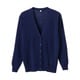 抗ピル長袖カーディガン M ネイビー D-1001