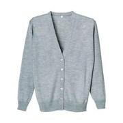 抗ピル長袖カーディガン LL 杢グレー D-1001