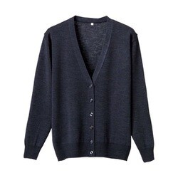 抗ピル長袖カーディガン 3L グレー D-1001
