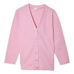 カーディガン（ロング丈） L ピンク C-10