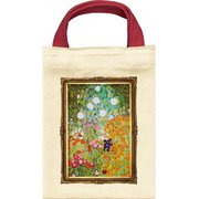 AB-00704 [名画コットンミニバッグ クリムト「フラワーガーデン」]