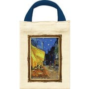 AB-00707 [名画コットンミニバッグ ゴッホ「夜のカフェテラス」]