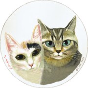 IT-01518 [糸井忠晴 木製ラウンドアート「ラブキャッツL」]