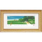 糸井忠晴 版画（ジグレー）「鹿と草原」 IT-05203