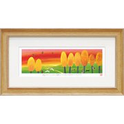 糸井忠晴 版画（ジグレー）Lサイズ「夕焼け」 IT-08004