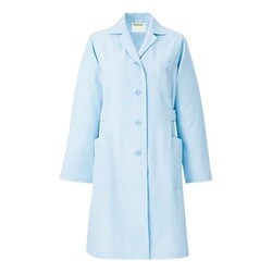 レディス診察衣長袖 M サックス 261-91