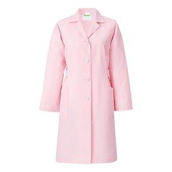 レディス診察衣長袖 M ピンク 261-93
