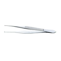 E-110 [W印眼科ピンセット無鈎 ステンレス 110mm 一般医療機器]