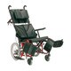 ティルトリクライニング車いす（介助車・アルミ） KPFシリーズ 黒レザー/メタリックレッド シート幅42cm KPF16-42