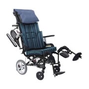 ティルトリクライニング車いすくるーん ピーコックブルー KPFK-12