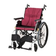 車いすウルトラ(自走用・アルミ製) ワイン NA-U1(400MM)