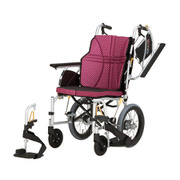 車いすウルトラ(介助アルミ)多機能 ワイン NAH-U2W(380MM)