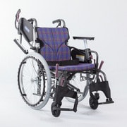低床車いす(アルミ製)自走用 紫チェックA11 KMD-C20-40-LO