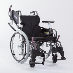 低床車いす（アルミ製）自走用 黒メッシュ№68 KMD-C20-42-LO