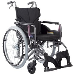 車いすモダンAスタイル 黒メッシュ№68 KMD-A22-42-H