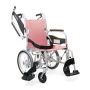 超軽量車いす(介助用)ふわりす+ さんごピンクNo.96 KPF16-40SB