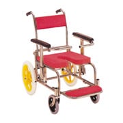 シャワー用車いす(背前後式) ステンレスセイ レッド KS2