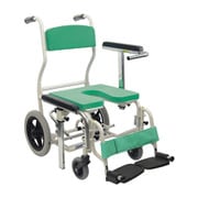 シャワー用車いす(シート着脱式) グリーン KS12