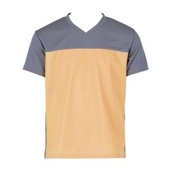 入浴介護Tシャツ L オレンジ 403340