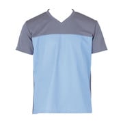 入浴介護Tシャツ L ブルー 403340