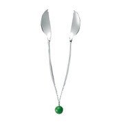 SPH-2G [スプーン箸（玉付）緑 196mm]