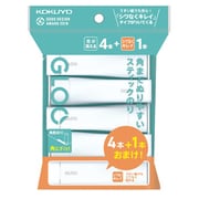 GLOO（グルー） スティックのり 角型 色が消えるタイプ 4本＋シワなくキレイタイプ 1本 お得パック タ-G311X4-WF-L1