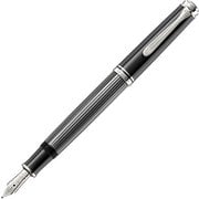 スーベレーン M605 ブラックストライプ 万年筆 F(細字) 吸入式 M605BlackStripeF