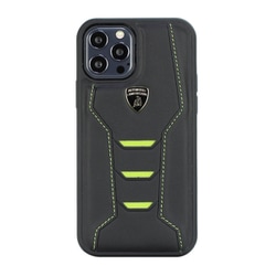 iPhone 12 Pro Max 用 ランボルギーニ公式ライセンス 背面ケース 本革 LB-TPUPCIP12PM-HU/D16-GN