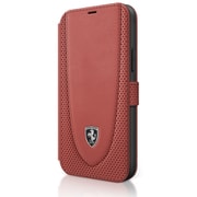 iPhone 12 Pro Max 用 フェラーリ公式ライセンス 手帳型ケース 本革 FEOGOFLBKP12LRE