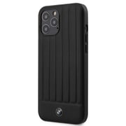 iPhone 12 Pro Max 用 BMW公式ライセンス 背面ケース 本革 ブラック BMHCP12LPOCBK