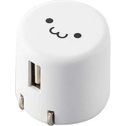 USB AC充電器 MPA-ACU07シリーズ 5W USB-A×1 スイングプラグ採用 ホワイトフェイス MPA-ACU07WF
